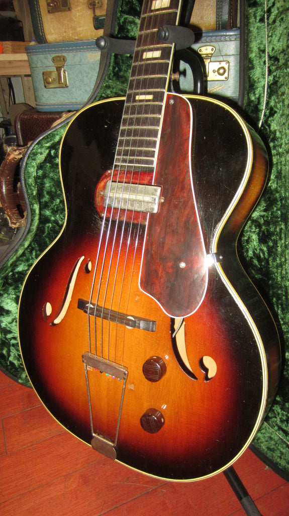 ~1952 Harmony H 50 Archtop Electric Hollowbody w/ Gibson P-13 Pickup Sunburst