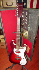~1964 Silvertone Model 1457 Amp In Case Faux Redburst Sparkle