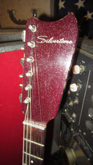 ~1964 Silvertone Model 1457 Amp In Case Faux Redburst Sparkle