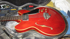 ~1965 Gibson Epiphone Rivoli / EB-2 Bass Case Black w/ Blue Interior