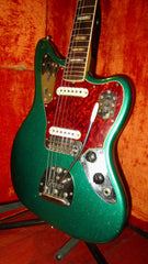 1969 Fender Jaguar Green Sparkle w/ Original Hardshell Case