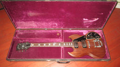 ~1969 Gibson SG Case Square Black w Purple Interior