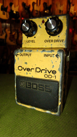 1980 BOSS OD-1 Overdrive Yellow MIJ Black Label