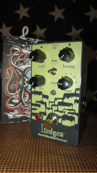 Earthquaker Devices Ledges Reverb Grey w Yellow Interior