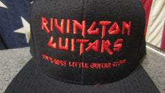 Rivington Guitars Snap Back Baseball Hat Black and Red