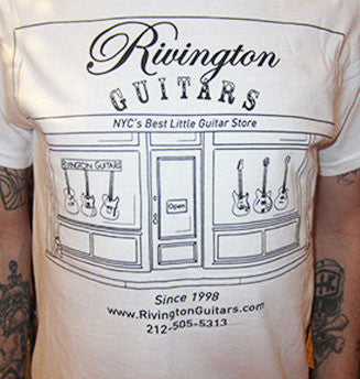 Rivington Guitars Tee-Shirt - New Storefront Logo Design (white)