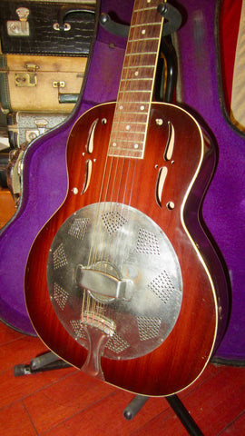 1937 National Trojan Wood Body Resonator Sunburst