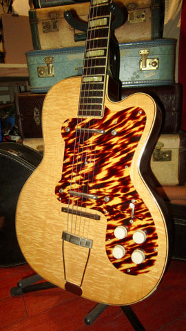 ~1956 Kay Thin Twin Curly Maple Flame Top