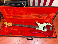 ~1961 Fender Precision Bass Candy Apple Red w/ 1966 Body, Pickup etc.