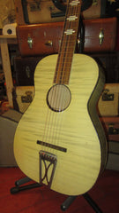 ~1961 Harmony Stella Parlor Guitar White w. Original Case