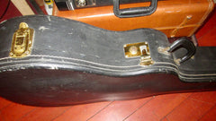 1963 Gibson Ess & Ess J-45, J-50, Hummingbird Case Black w/ Yellow Interior