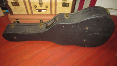 1963 Gibson LG-1 / LG-2 / B-25 Hardshell Case Black w/ Yellow Interior