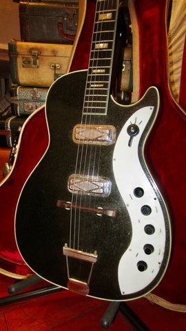 ~1963 Silvertone Model 1423 Jupiter Black Faux Sparkle
