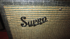 1963 Supro  Model 1696 TN Combo Amp Grey