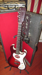 ~1964 Silvertone Model 1457 Amp In Case Double Pickup Sunburst