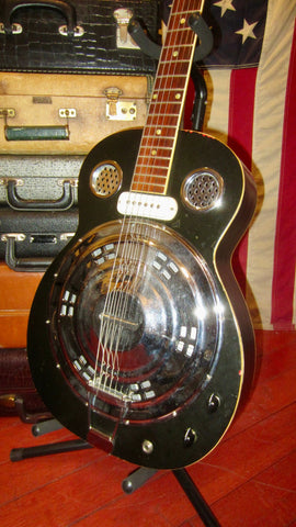 ~1965 Dobro Avalon C-60E Acoustic Electric Resonator Black