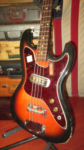~1965 Harmony H-25 Silhouette Bass Sunburst