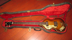 1965 Hofner 500/1 Beatle Bass LEFTY Sunburst w/ Original Hardshell Case