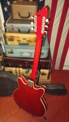 ~1965 Supro Clermont Hollowbody Electric Red w/ Original Case