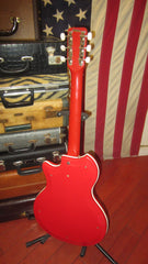 ~1965 Valco Airline 3/4 Size Double Pickup Electric Res-O-Glass Red