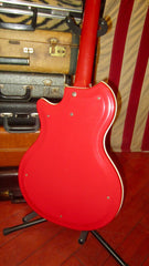 ~1965 Valco Airline 3/4 Size Double Pickup Electric Res-O-Glass Red