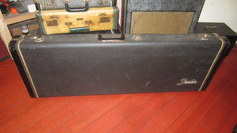 1966 Fender Jazzmaster / Jaguar Case Black w/ Orange Interior
