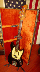 1966 Fender Mustang Bass Black w/ Original Case