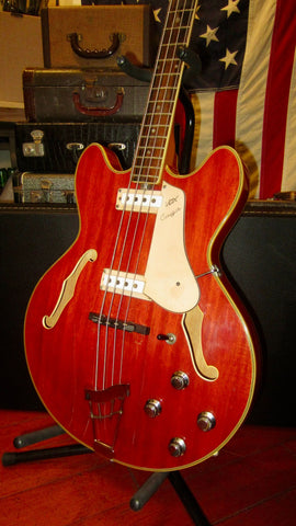 ~1966 VOX Cougar Hollowbody Bass Cherry Red