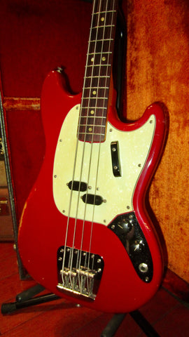 1967 Fender Mustang Bass Red w/ Original Hardshell Case