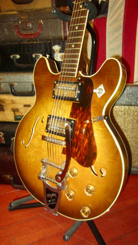 1967 Harmony  H-64 Meteor w/ Bigsby Sunburst w/ Flame