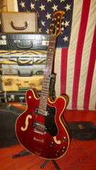 1968 Ovation Model 1232 Tornado Hollowbody Electric Cherry Red