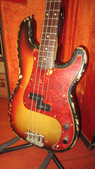 1969 Fender Precision Bass P-Bass Sunburst w/ Original Hardshell Case