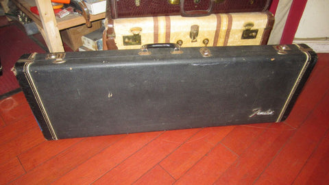 ~1969 Fender Stratocater / Telelcaster Case Black Tolex with Orange Interior