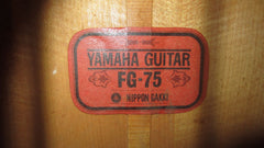 1969 Yamaha FG-75 Small Bodied Acoustic Red Label Natural