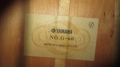 ~1969 Yamaha G-60 Classical Nylon Natural
