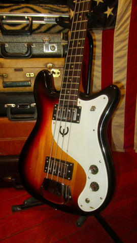 1971 Univox Solidbody Bass 2 pickup Sunburst