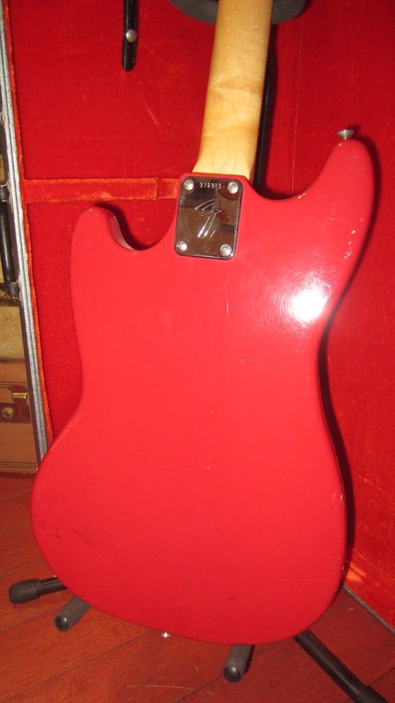 1972 Fender Musicmaster Bass Red w Original Hardshell Case