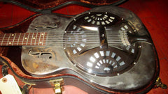 1973 Dobro Model 33 Metal Body Resonator Chrome w/ Original Case