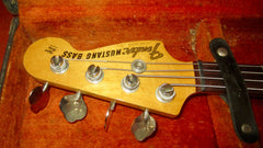 1973 Fender Mustang Bass Competition Red w/ Original Hardshell Case