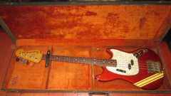 1973 Fender Mustang Bass Competition Red w/ Original Hardshell Case