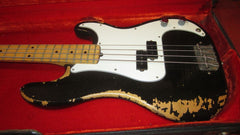 1973 Fender Precision Bass Black w/ Original Hardshell Case