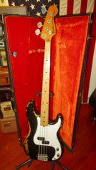 1973 Fender Precision Bass Black w/ Original Hardshell Case