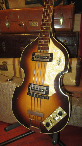 1973 Hofner 500/1 Beatle Bass Sunburst w/ Hofner Case