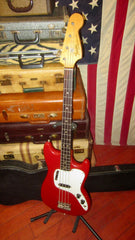 ~1974 Fender Musicmaster Bass Red w/ Hard Case