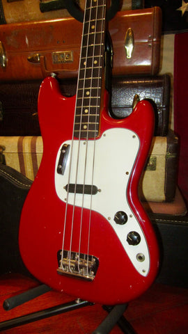 ~1974 Fender Musicmaster Bass Red w/ Hard Case