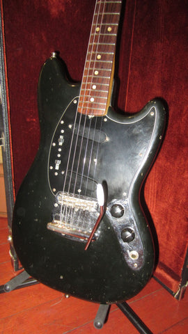 1974 Fender Mustang Black w/ Original Hardshell Case