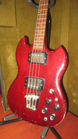 1974 Guild JS-II Bass Double Pickup Cherry Red