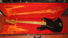 1976 Fender Jazz Bass Black w/ Original Hardshell Case