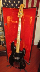 1976 Fender Jazz Bass Black w/ Original Hardshell Case