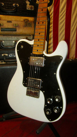 1976 Fender Telecaster Deluxe White Sparkle w/ Hard Case